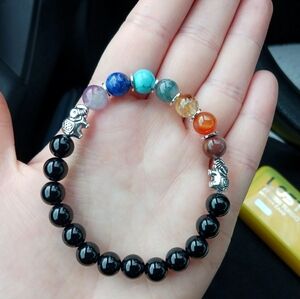 Elephant Chakra gemstone stretch bracelet 8mm beaded